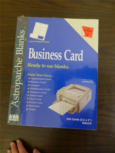 2250 Business Card Blanks 3.5 x 2&#034; Template Printable Inkjet Laser Off-White
