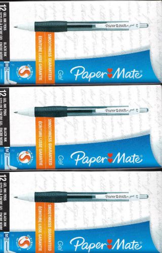 3 Boxes_New_12 CT Paper Mate Black Gel M_1746324_12x3=36