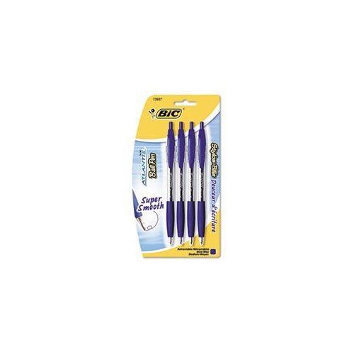 BIC CORP. VCGP41BE Atlantis Ballpoint Retractable Pen, Blue Ink, Medium, 4 Per