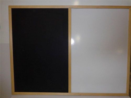 VINTAGE OLD STYLE 36 X 48 COMBINATION BLACK CHALKBOARD WHITE DRY ERASE BOARD