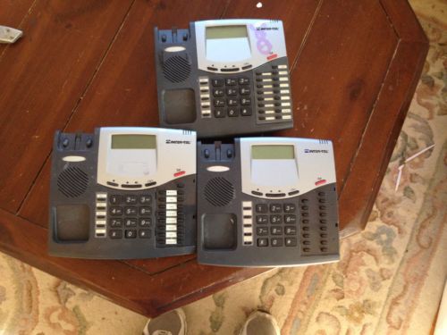 Lot of 3 Inter-Tel Axxess  8520 LCD Display Phones for parts/refurb Intertel