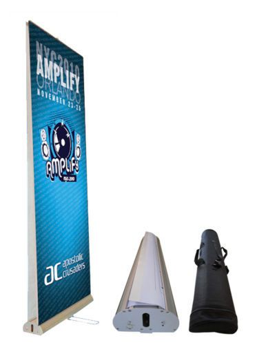 Banner Stand - 36&#034; DOUBLE-SIDED Retractable