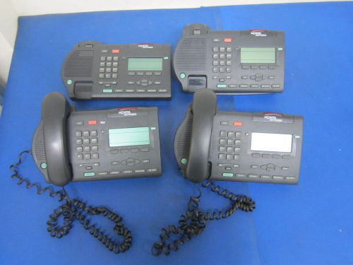 Lot of 4 Nortel Networks M3903 Phone - Charcoal NTMN33FB70 - Missing Head Set