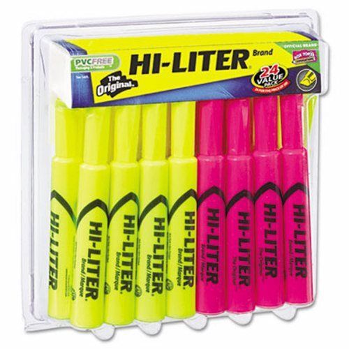 Hi-liter Desk Style Highlighter, Assorted Ink, Chisel, 24 per Pack (AVE98189)