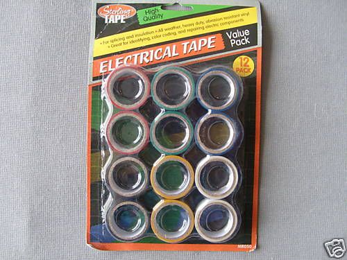 Pack of 12 Electrical Tapes by &#034;Sterling&#034; - Brand New