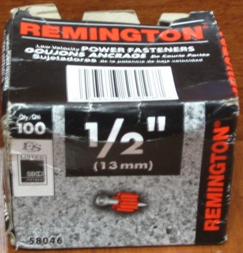 REMINGTON  1/2 &#034; LOW VELOCITY POWER FASTENER 100 QTY 58046