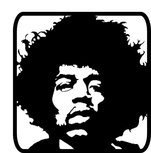 Jimi Hendrix CNC cutting .dxf format file for plasma or laser or waterjet
