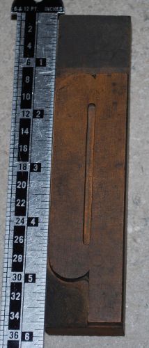 Vintage / Antique Letterpress Wood Printer&#039;s Type, p (lc), 5 13/16&#034; tall