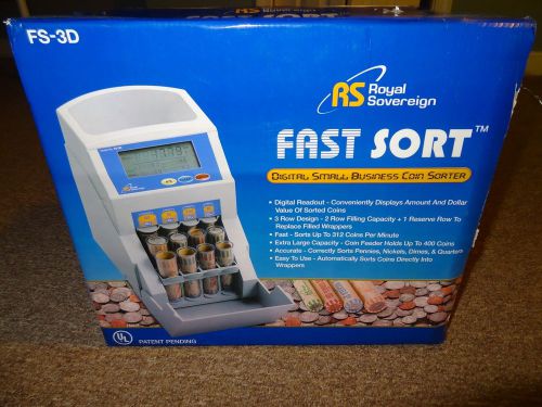 Royal Sovereign Fast Sort FS 3D Digital Business Coin Sorter