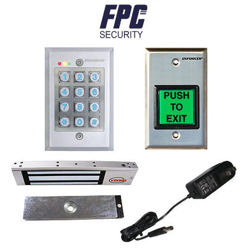 FPC-5098 1 door Access outswinging door 300lbs Electromagnetic lock Keypad kit