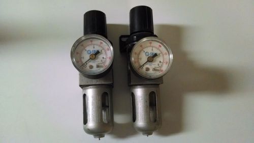 2pcs Filter Regulator, SMC NAW2000 w/ Gage 1/8 NPT