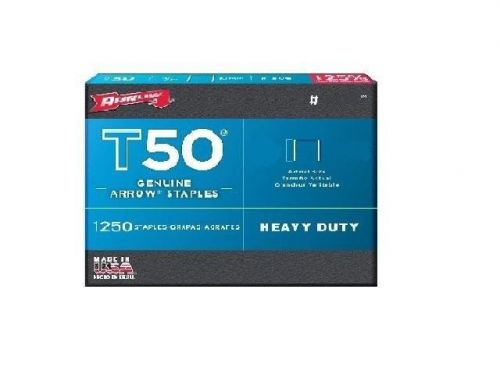 ARROW T50 #504 T50 STAPLES 1/4&#034; 6MM FLAT CROWN PACK 1250 STAPLES x 1