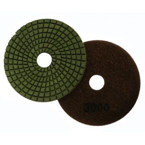 5&#034; HAND TOOL DIAMOND IMPREGNATED POLISHING PAD - 3000 GRIT (Velcro Backed)