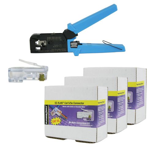 Platinum Tools 100004C EZ-RJ45 Crimper Tool, EZ-RJ45 Cat5/5e 300 Connectors