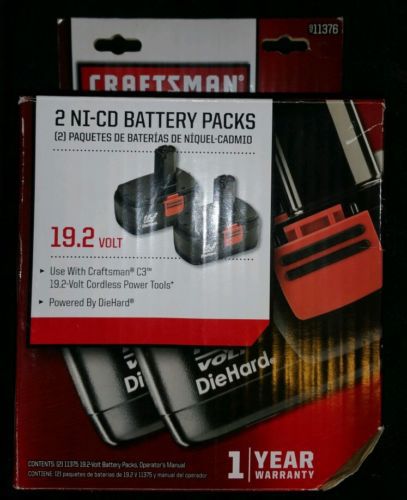 OEM CRAFTSMAN C3 11376 (2) NI-CD BATTERY PACKS 19.2 VOLT NEW IN BOX