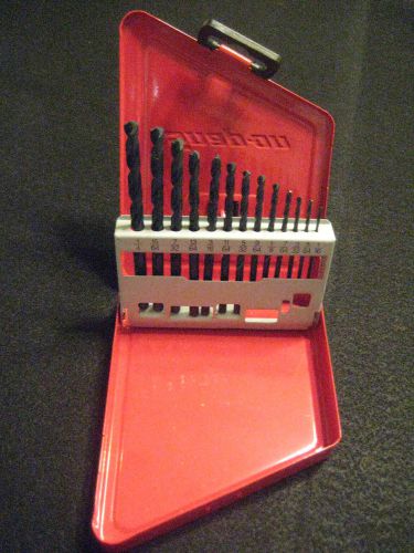 Drill bit set 13 piece black oxide 1/16-1/14 snap-on tools index box  5141104 for sale