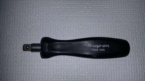 Snap-On 3/8 Drive Stubby Shank  Black Hard Plastic Handle F40b