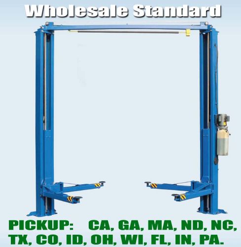 10000lb 2 post commercial heavy duty lift clear floor aymmetric 10,000lbs. hoist for sale