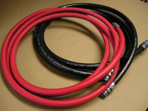 Bedford binks 30&#039; low pressure hvlp 3/8&#034; fluid 5/16&#034;air  hose assy w/ swivels for sale