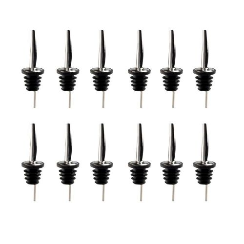 12 Pcs Liquor Spirit Pourer Flow Wine Bottle Pour Spout Stopper Stainless Steel