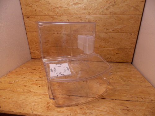 LOT OF 4   Clear Bulk Bin Retail Dispenser 7 gallon 12&#034;x17&#034; Trade Fixtures NSF