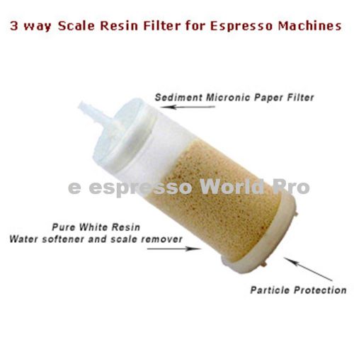 WATER RESERVOIR RESIN SOFTENER CARTRIDGE ESPRESSO MC 3 WAY SEDIMENT &amp; RESIN 400G