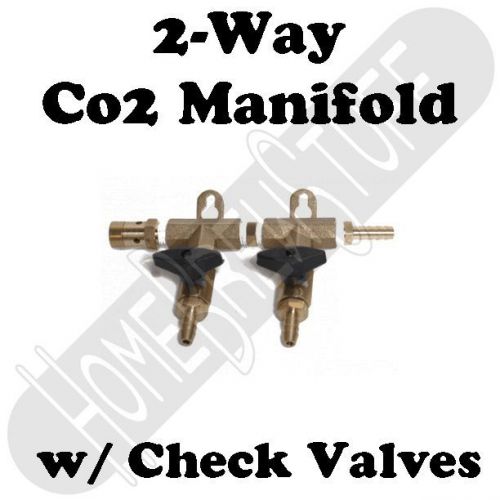 2 Way Co2 Air Gas Distribution Manifold Splitter Draft Beer Kegerator 5//16 Barb