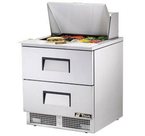 True TSSU-27-8D-2-ADA Food Prep Table: Solid Drawered Sandwich / Salad Unit 115