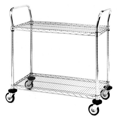 InterMetro Two-Shelf Chrome Utility Cart