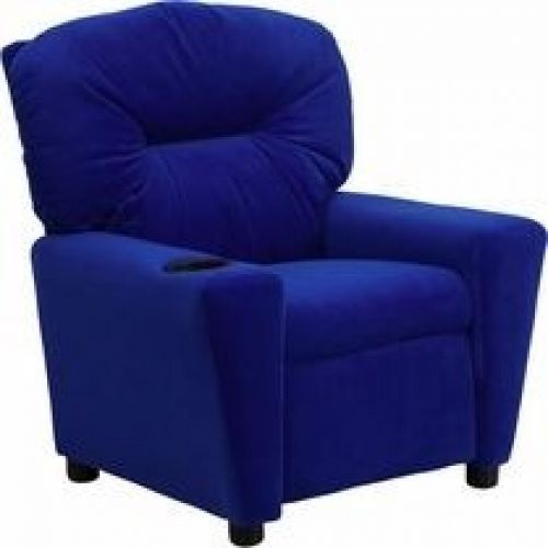 Flash Furniture BT-7950-KID-MIC-BLUE-GG Contemporary Blue Microfiber Kids Reclin