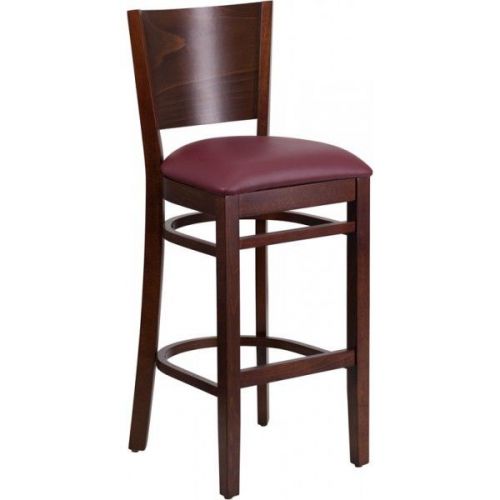 Flash furniture xu-dg-w0094bar-wal-burv-gg lacey series solid back walnut wooden for sale