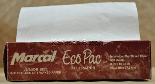 Marcal ~ 8&#034; X 10.75&#034; Interfolded Dry Waxed Deli Paper EcoPac ~ 500 Sheets ~ 5291