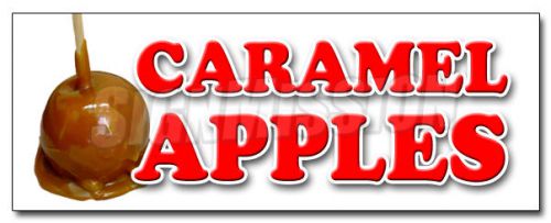 36&#034; CARAMEL APPLES DECAL sticker candy apple cart supplies stand cart trailer