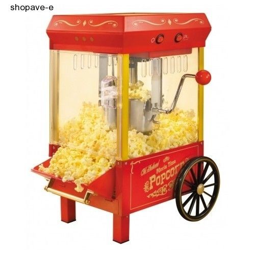 Popcorn popper machine cart theatre vintage movie theater styled butter maker for sale