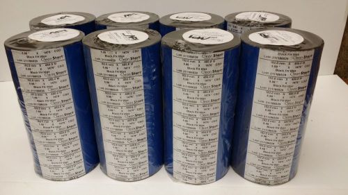 8 Industrial Thermal Transfer Ribbons Black Wax 5.98&#034; x 1476&#039; (152m x 450m)