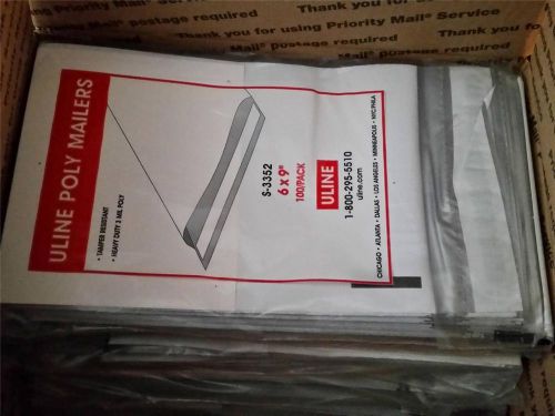 Approx 698 Uline Poly Mailers 6&#034; x 9&#034; S-3352 NIB