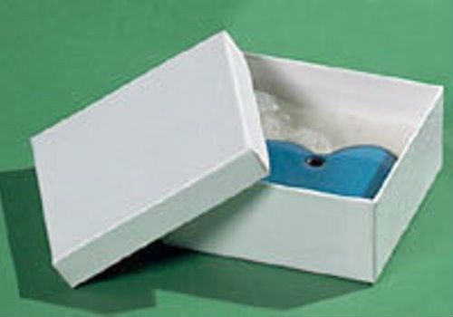 Box of 40 White Swirl Boxes - 3.5&#034; Square x 1.5&#034; Deep