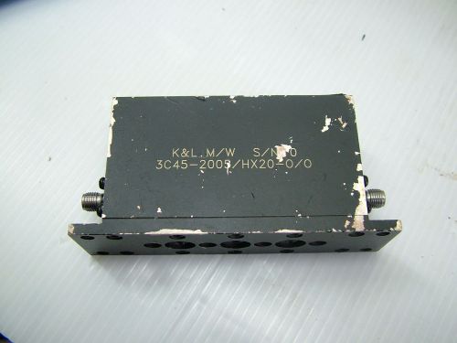 BANDPASS FILTER  CF 2GHz BW 26MHz LOSS 2dB 3C45-2005