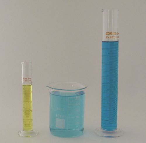 Cylinder set 250mL 50mL Beaker 600mL Borosilicate Glass Griffin Cylinders Lab