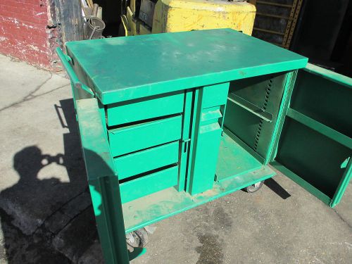 GREENLEE GRE3448 2 DOOR CABNET/WORK BENCH GANG BOX w/CASTERS 34w&#034;x48d&#034;x24h&#034;