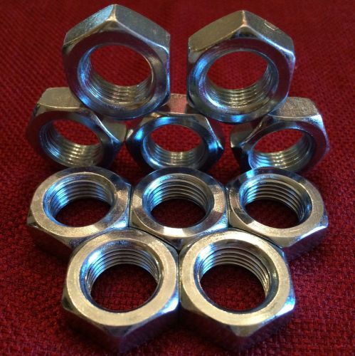 10 Hex Jam Nut 5/8-18 Fine Thread - Zinc Plated - Thin Nuts