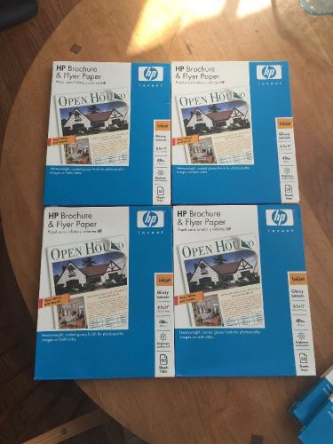 HP Brochure &amp; Flyer Paper, 8.5x11, 48lb,98 bright,50 sheets,Glossy,inkjet, 7 pks