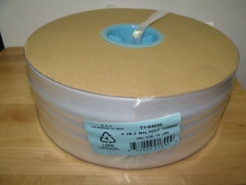 Elkay 2 Mil Clear Poly Tubing 4&#034; x 2150&#039; Single Roll T1-04020 LDPE