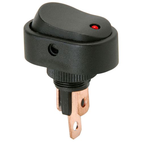 Spst automotive rocker switch w/red led 12v 060-766 for sale