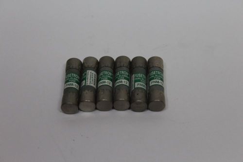 LOT OF 6 COOPER BUSSMANN FNM-12 FUSE NEW NO BOX