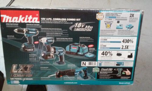 Makita lxt 18v li-ion 4-tool combo kit lxt407 brand new for sale