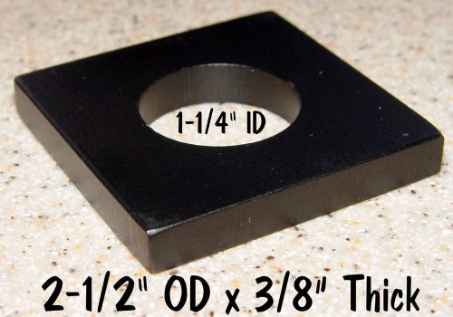 Square washer steel black 1.25&#034; id x 2.5&#034; od for sale