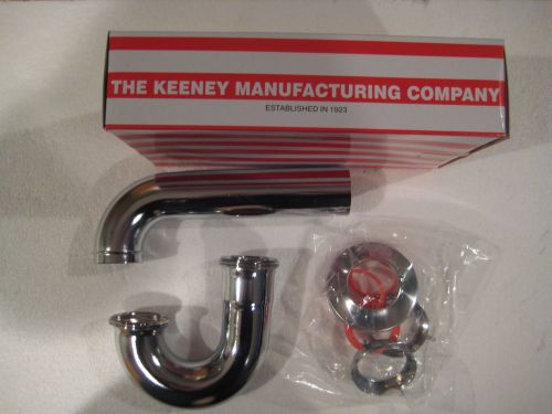 New KEENEY 1-1/2&#034; P-Trap Brass Chrome Finish