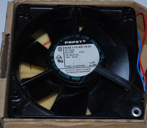 PAPST COOLING FAN TUBEAXIAL 12V 4.5W CFM 118 dBA 44 BALL BEARING 127X127X38mm