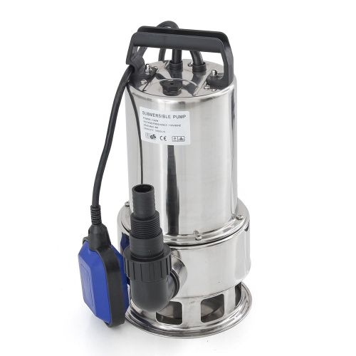 Submersible Stainless Steel 2000GPH Dirty Water Pump 1/2HP Pool Pond Flood Drain